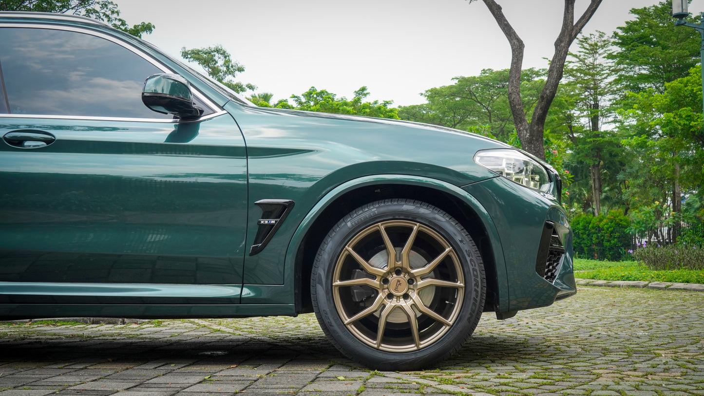 Wrapping Stiker BMW X3 PET Porsche Oak Green Metallic