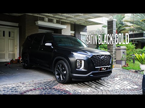 Jasa Pemasangan Wrapping Stiker Hyundai Palisade Hitam Doff | Maxdecal