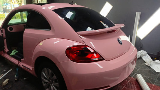VW Beetle Pink Rouge – Wrapping Stiker & PPF Elegan