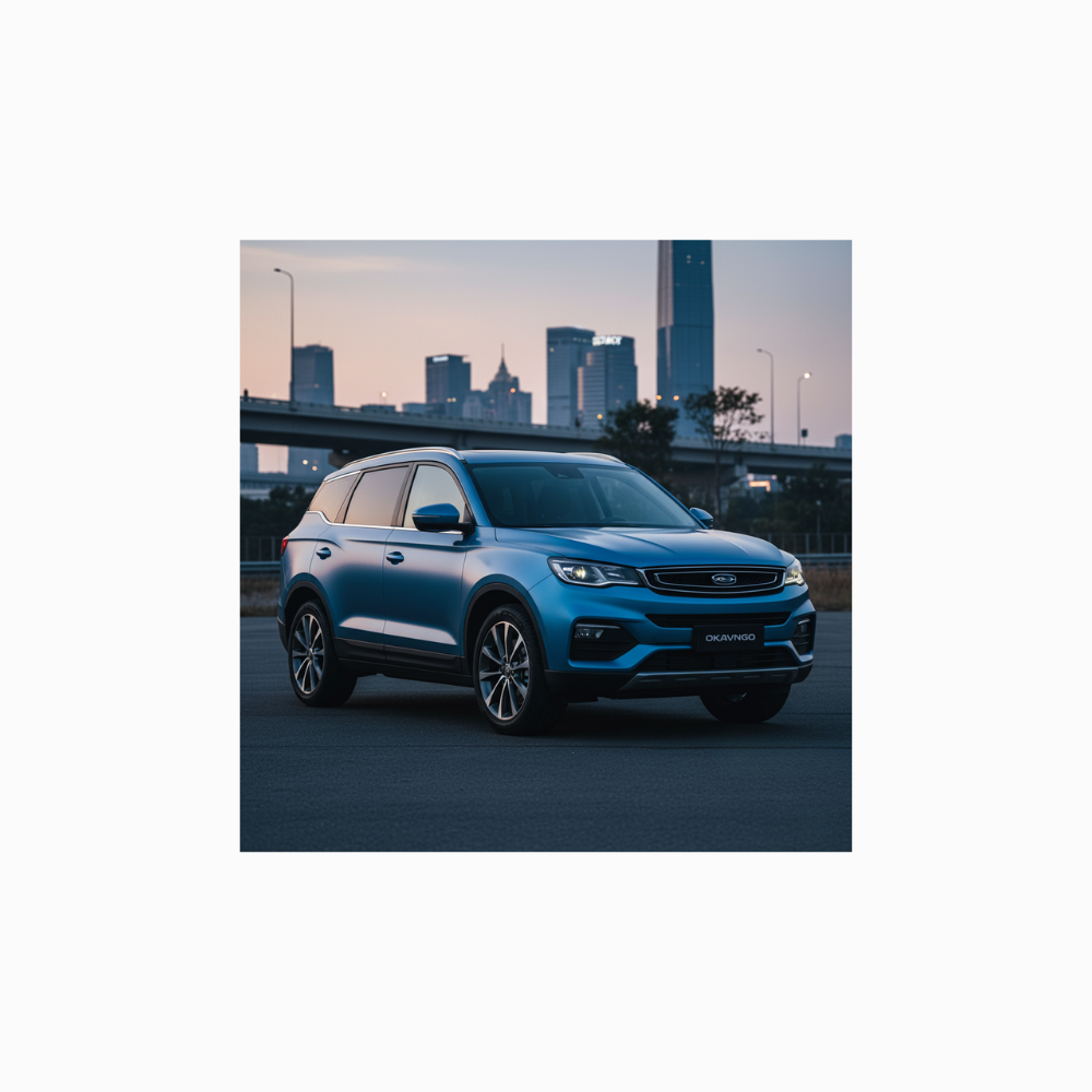 Geely Wrapping Wrapping Geely Okavango: Premium Matte Chrome Blue Solagard – Meta Autowrap