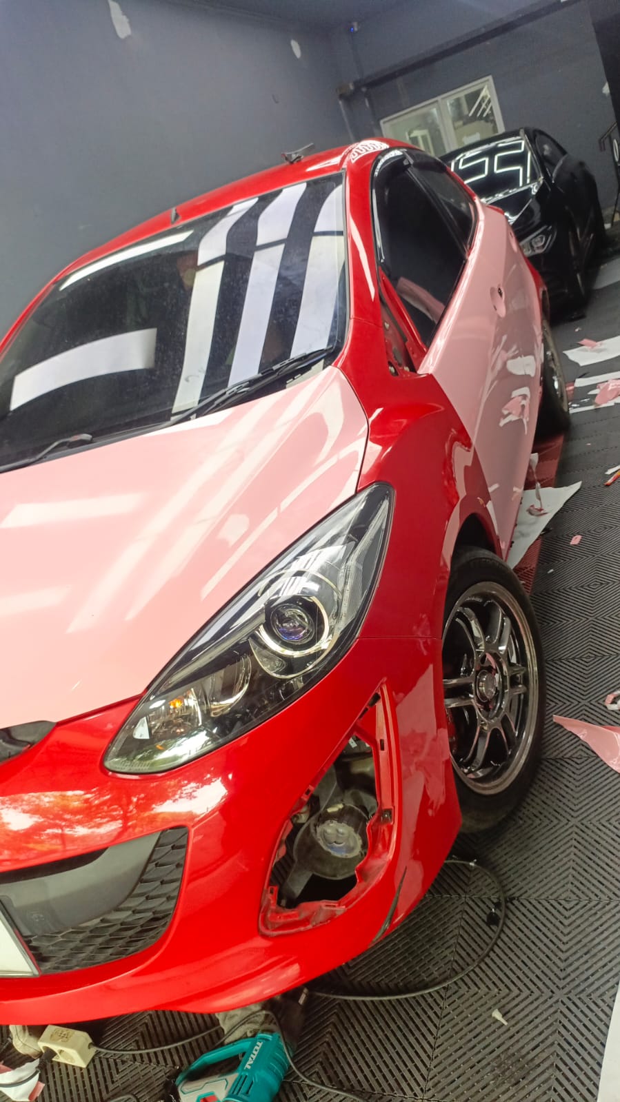 Wrapping stiker mazda pink