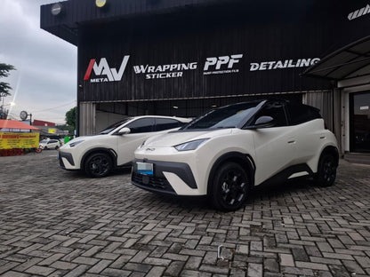 Wrapping Stiker Two Tone BYD Atto 1 Black Piano Premium | Meta Autowrap