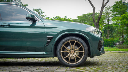 Wrapping Stiker BMW X3 PET Porsche Oak Green Metallic