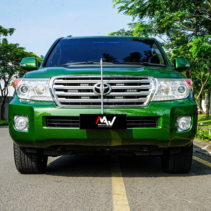 Transformasi Land Cruiser dengan Wrapping Stiker Green Mamba Menggunakan Fanchi Premium