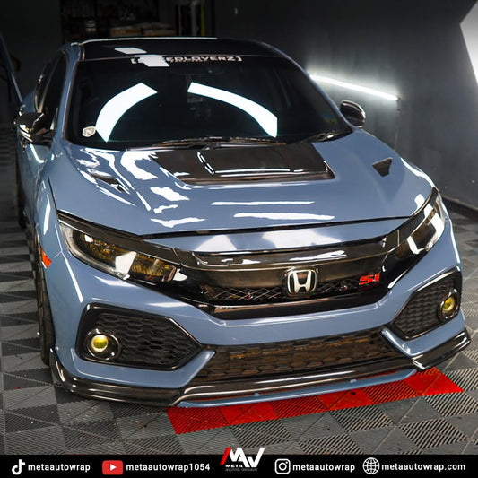 Wrapping Stiker Mobil Civic Glossy Crystal Blue Denim