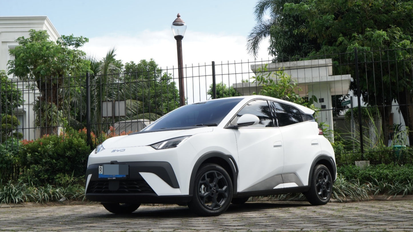 Wrapping BYD Atto 1 White Doff | Maxdecal 9600 PET Series Premium