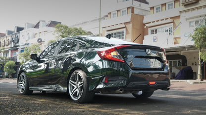 Wrapping Honda Civic dengan Fanchi PET Metallic Blackish Green