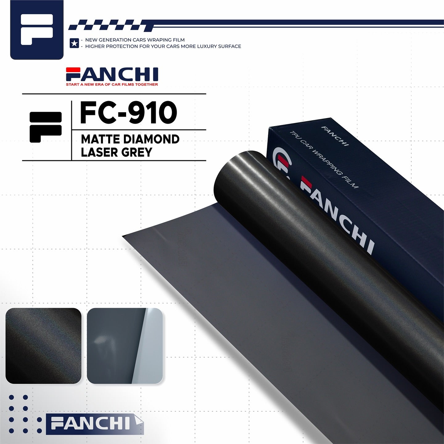 Matte Diamond Laser Grey FC-910