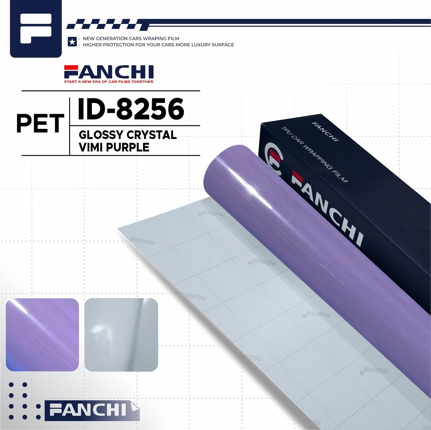 Glossy Crystal Vimi Purple ID-8256