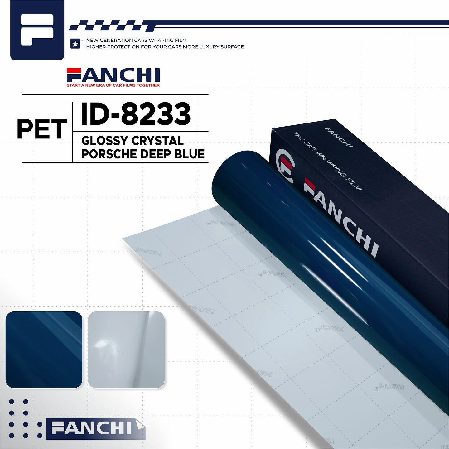 Glossy Crystal Porschee Deep Blue ID-8233