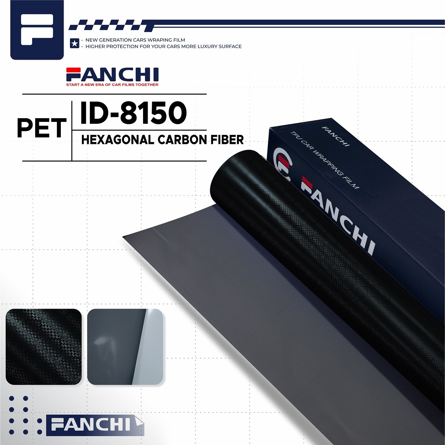 Hxexagonal Carbon Fiber ID-8150