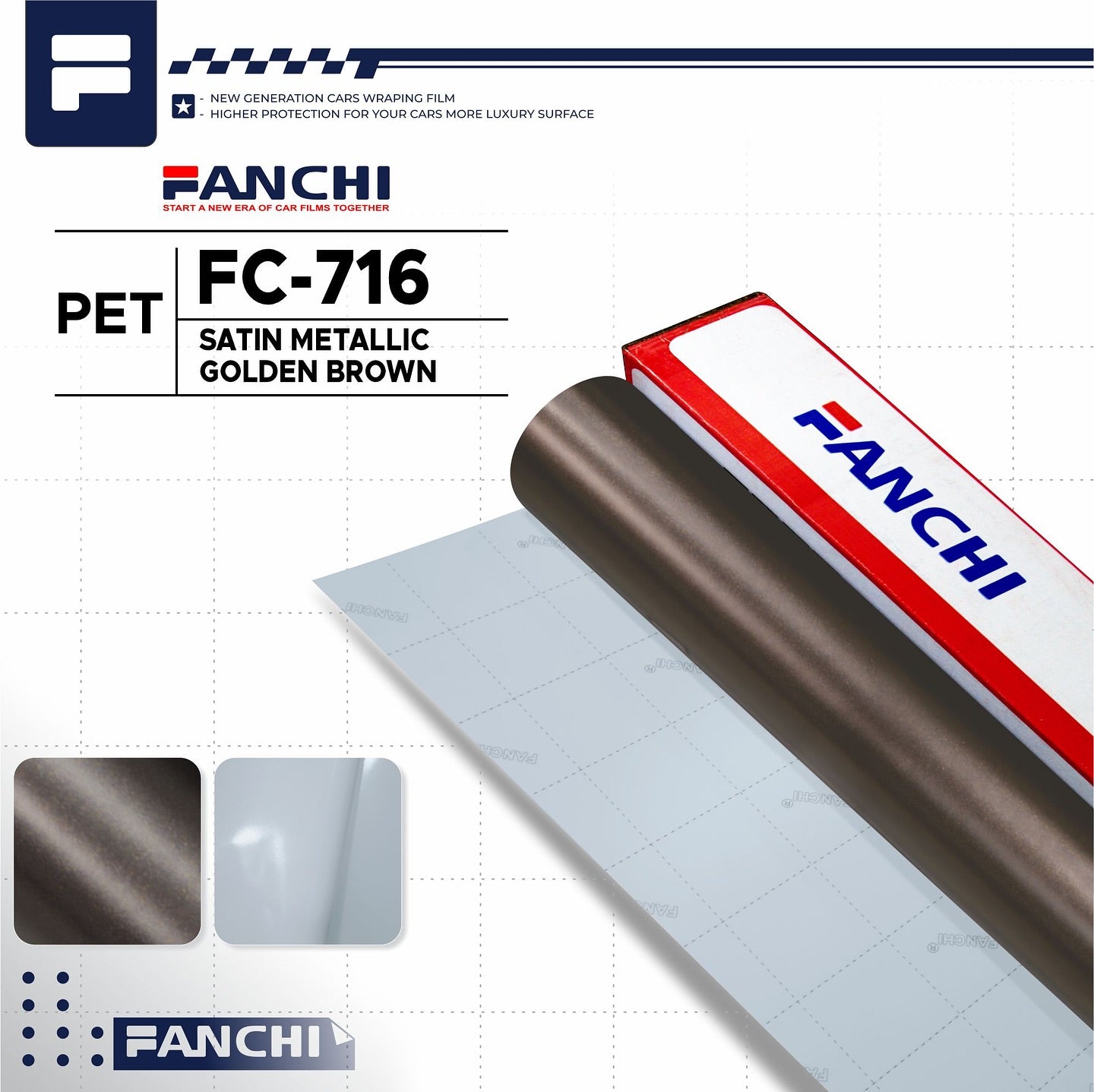 Satin Metalic Golden Brown FC - 716