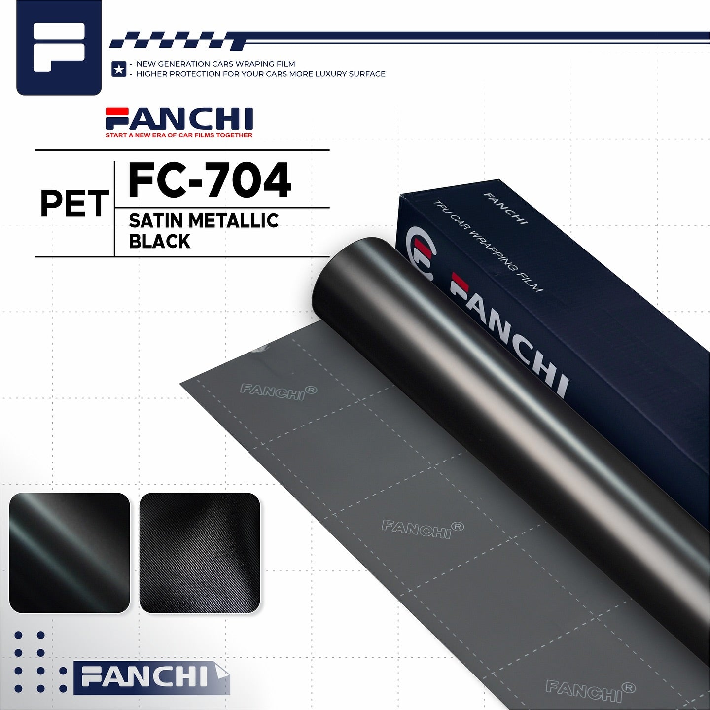 Satin Metalic Black FC -704