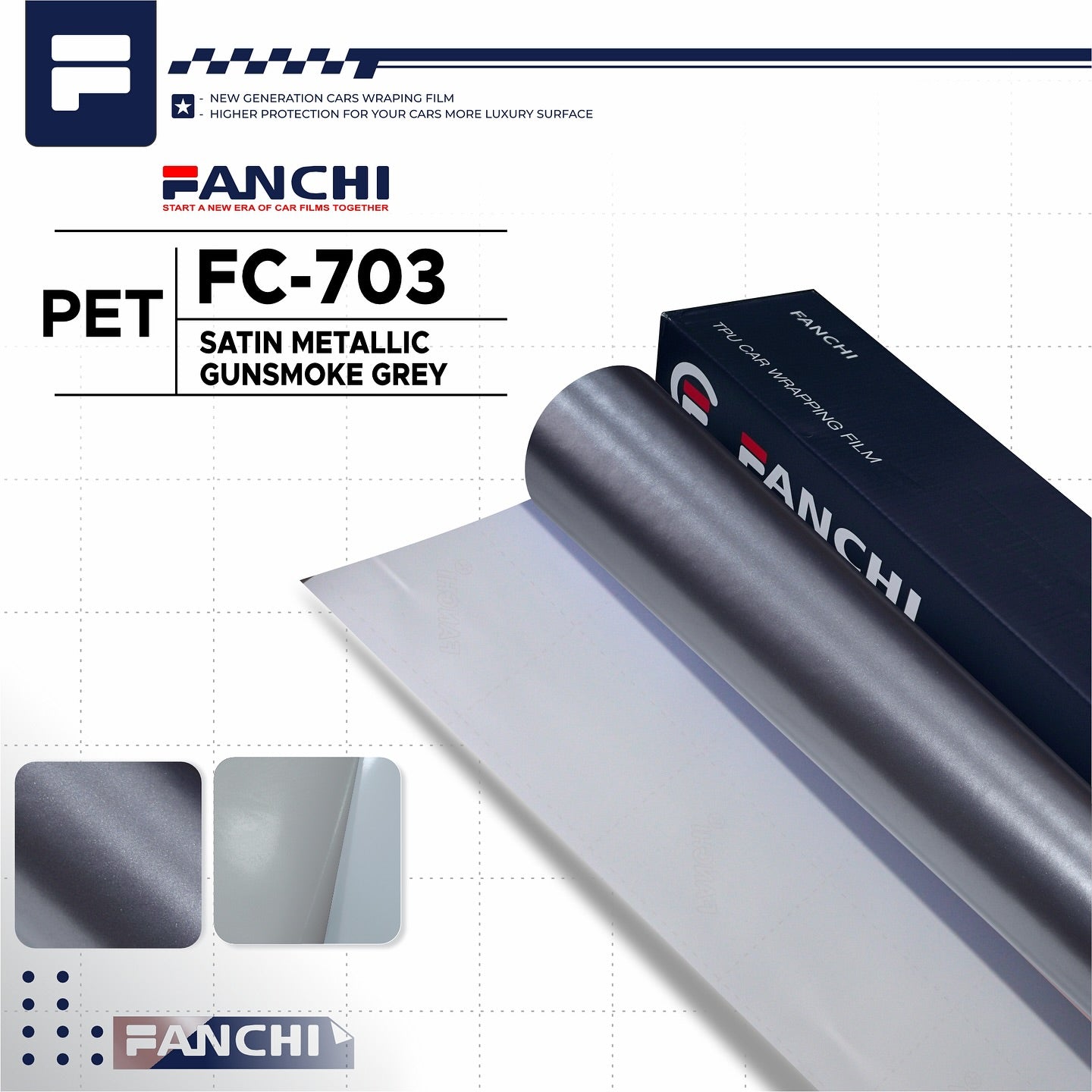 Satin Metalic Gunsmoke Grey FC - 703